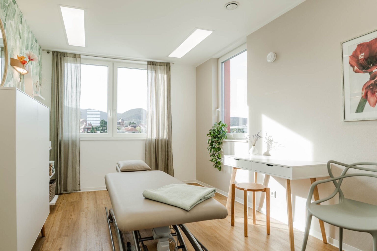 Behandlungsraum in der Praxis für Beckenbodentherapie Kathrin Lange